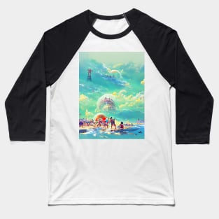 Coney Beach Island Dream Baseball T-Shirt